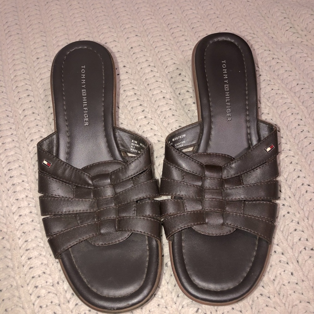 Vintage Tommy Hilfiger Brown Wedge Sandals